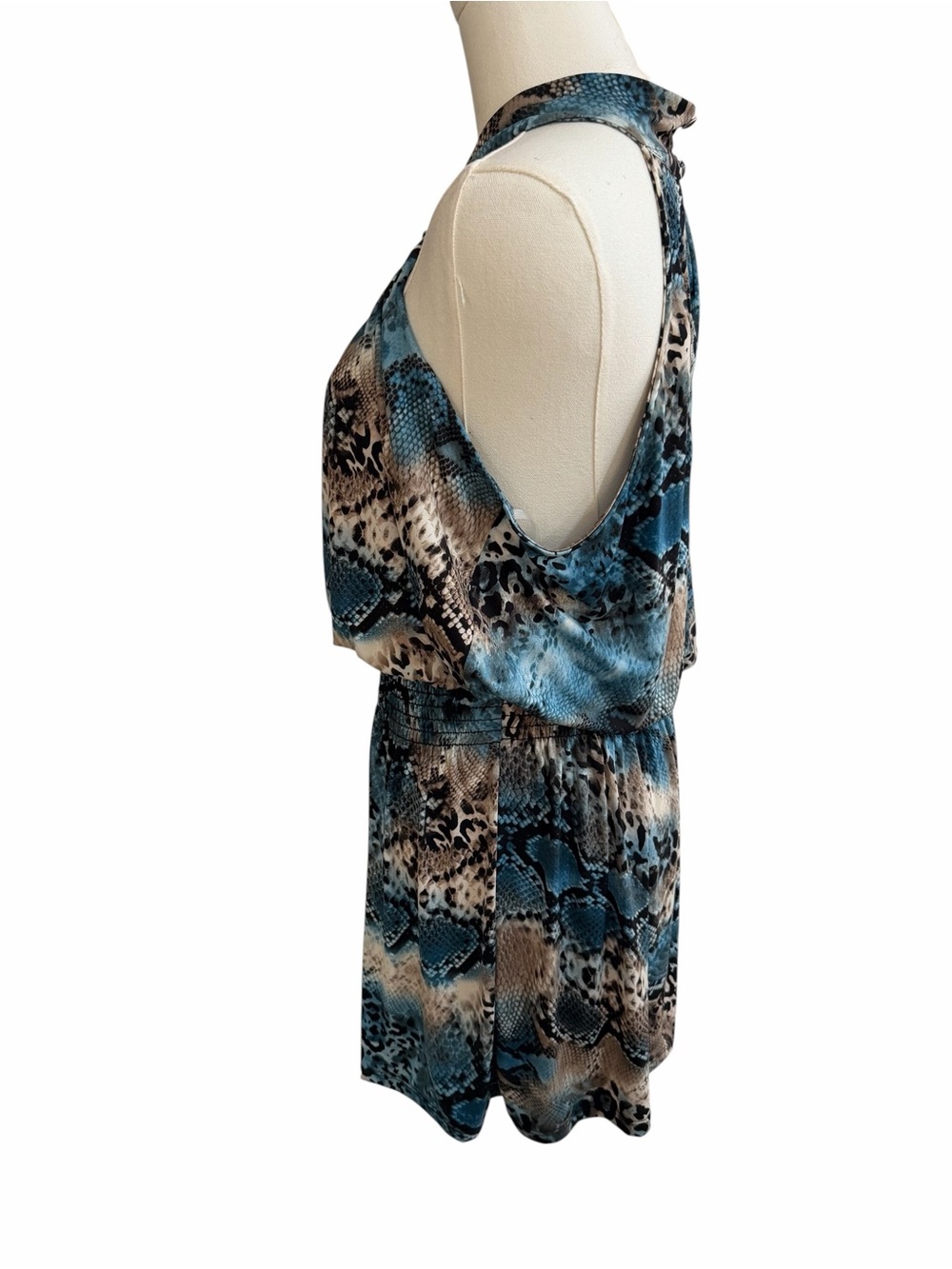 Ariella Snake-Print Halter Mini Dress - Picture 4 of 7
